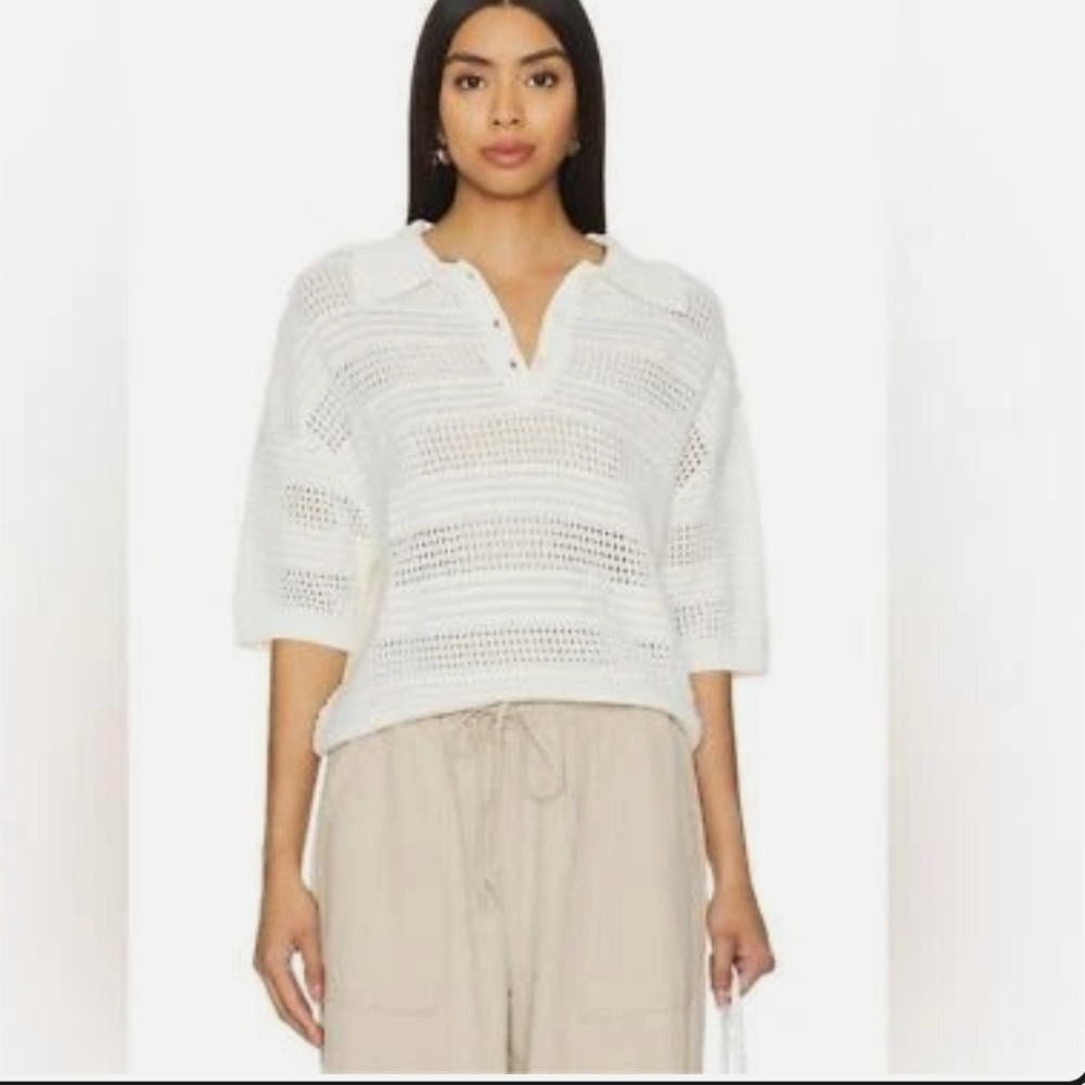 STITCHES & STRIPES REVOLVE TAYLIN POLO IN CHALK COLOR WOMENS SIZE XL NWOT